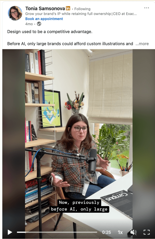 Exactly.ai founder thought leadership content example